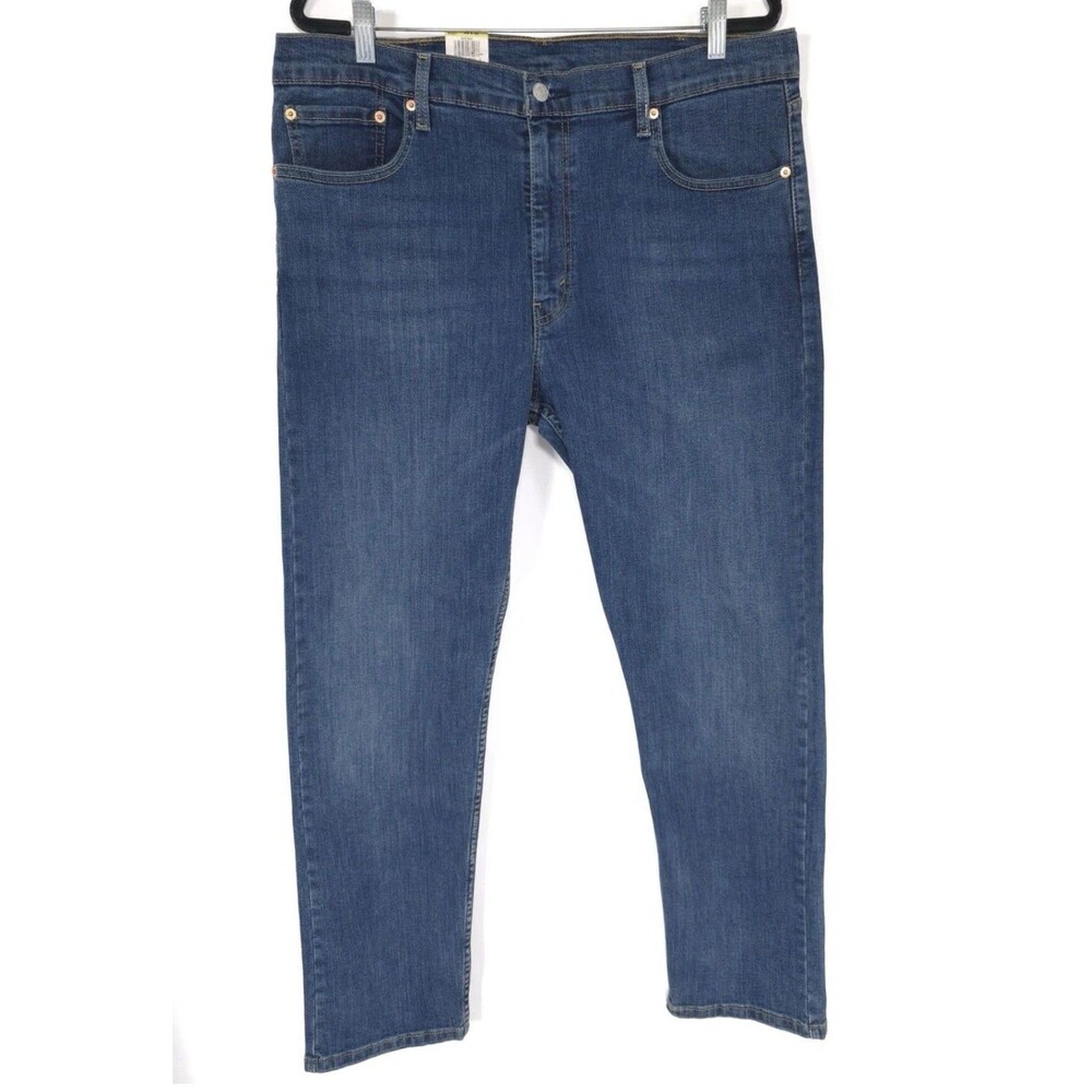 LEVI'S 502 Men's New Jeans Regular Fit 38x30 Taper Flex Stretch Blue Egypt Made